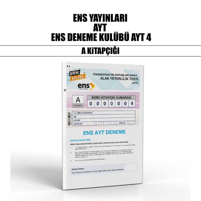 ENS YAYIN YKS AYT DENEME KULÜBÜ SNV 4-A - 25-26